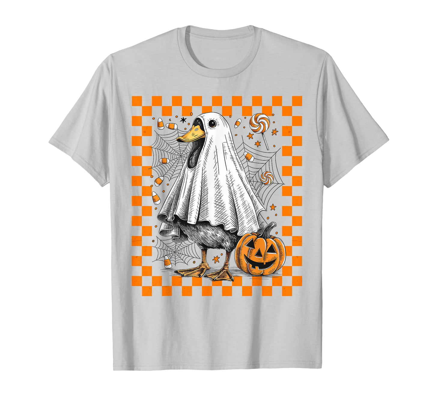 Cute Ghost Goose Halloween Silly Goose Spooky Honk Or Treat T-Shirt