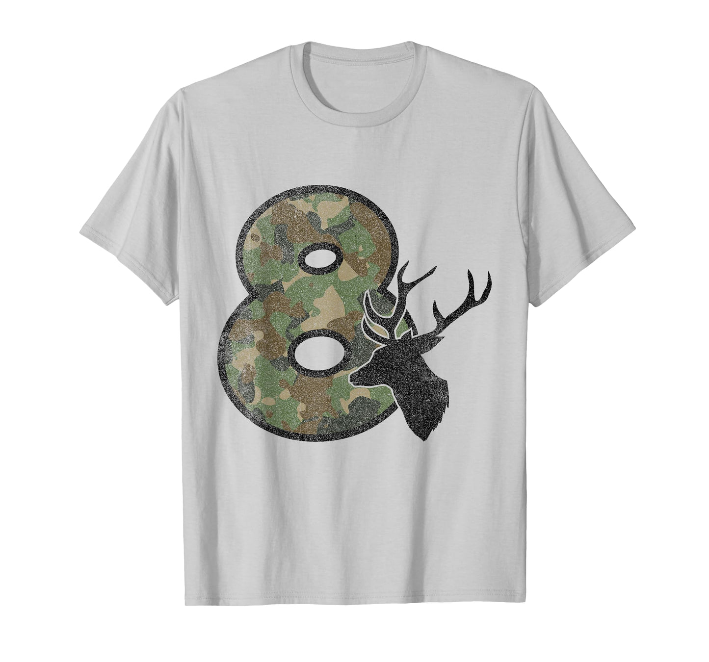Country Boys Camo 8 Eight Year Old Birthday Deer Hunter T-Shirt