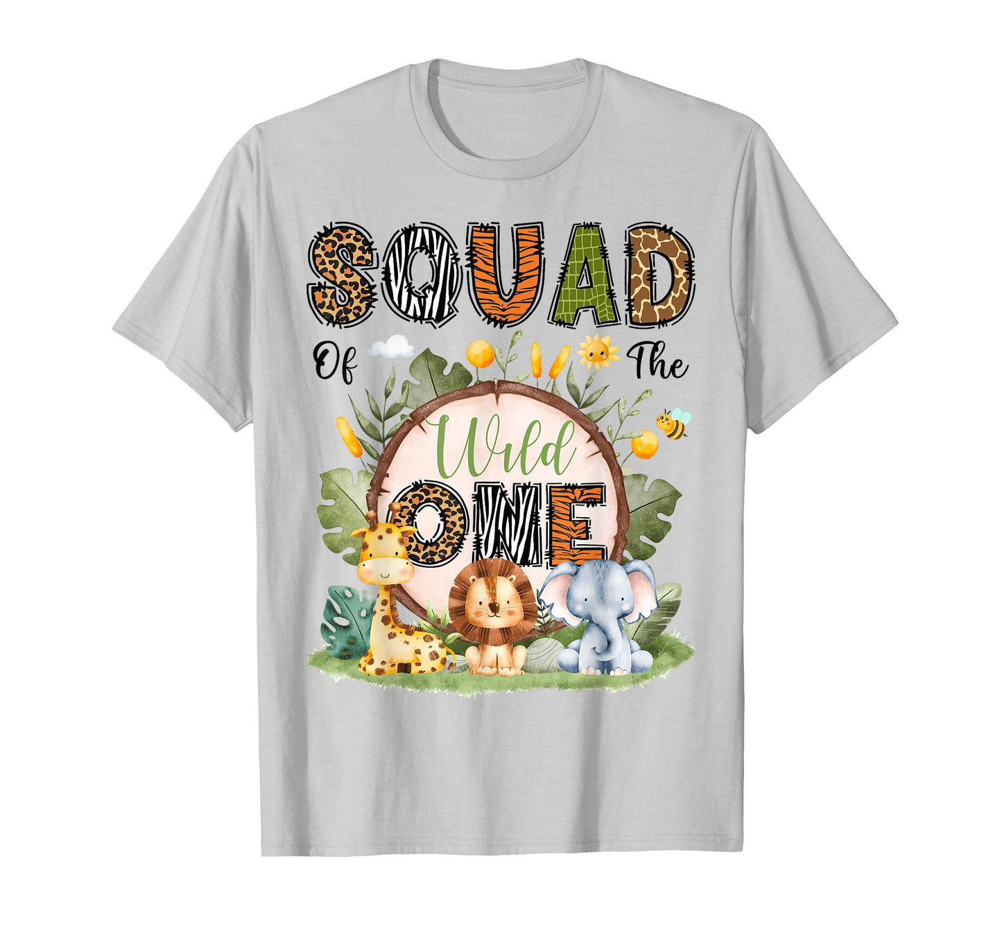 Squad Of The Wild One 1St Birthday Boy Safari Jungle T-Shirt