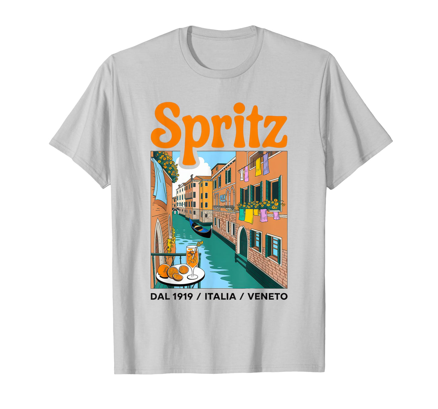 Spritz Veneto Tshirt Italia Vintage Orange Wine Cocktail T-Shirt