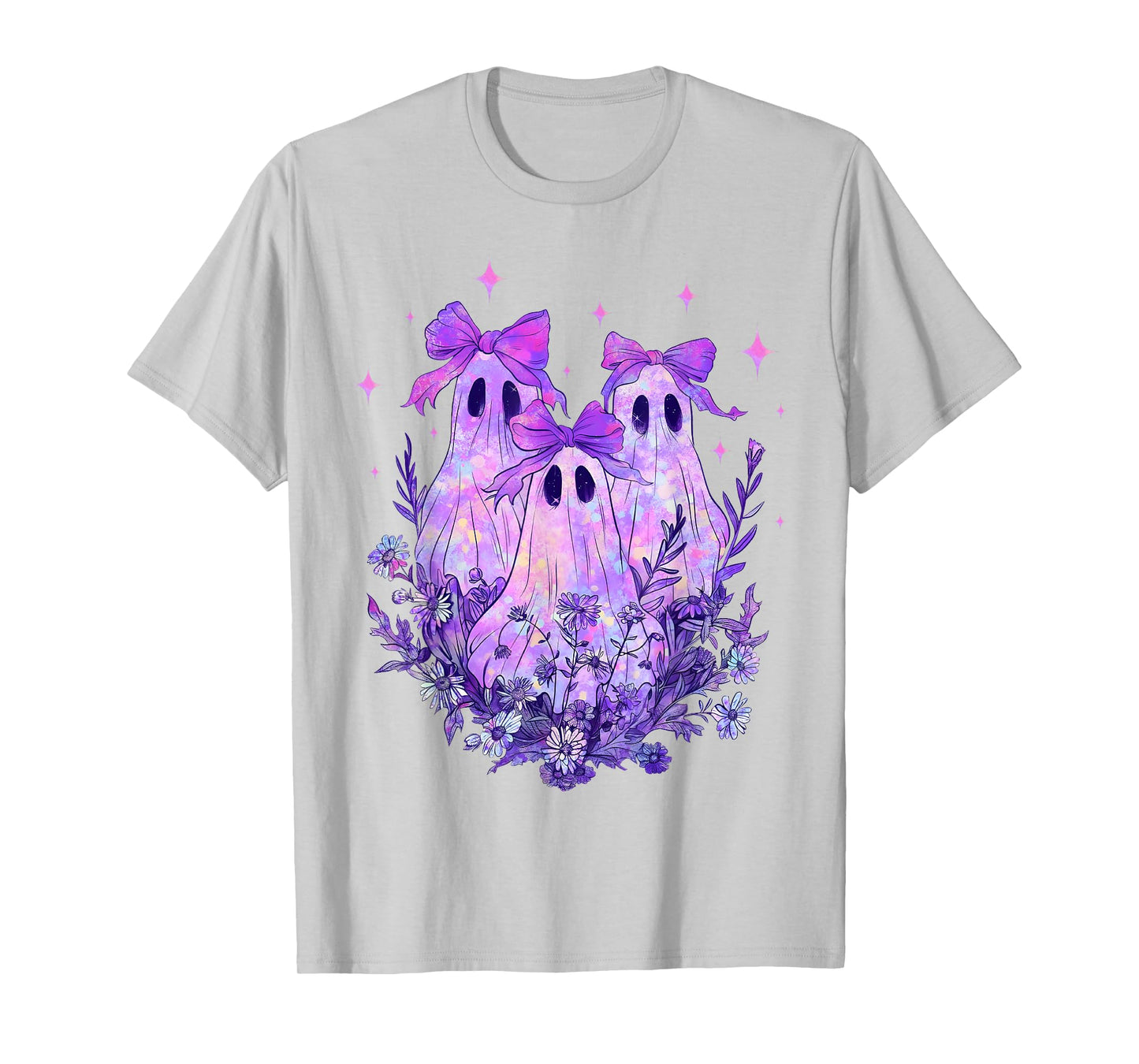 Cute Boo Ghost Coquette Bow Halloween Spooky Season T-Shirt