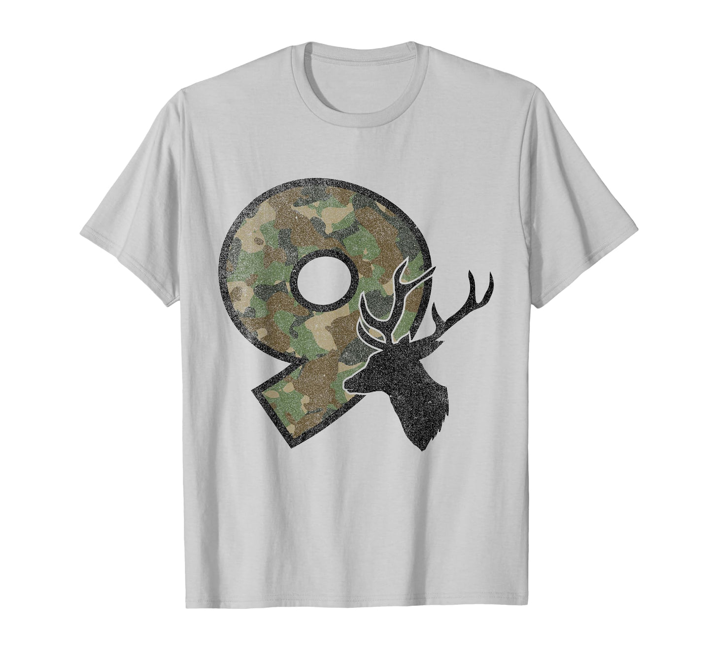 9 Nine Year Old Boy Ninth Birthday Country Camo Deer Hunter T-Shirt