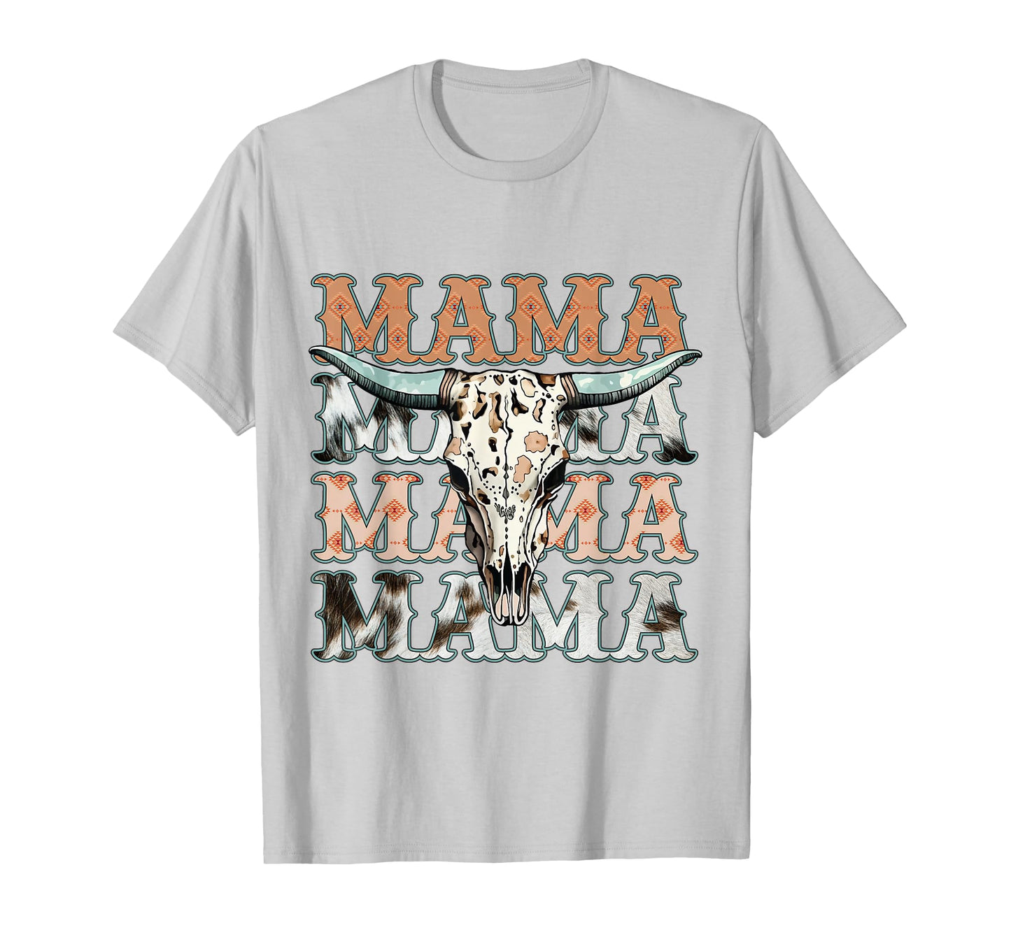Mama Southern Western Cow Country Rodeo Cowgirl Vintage Mom T-Shirt