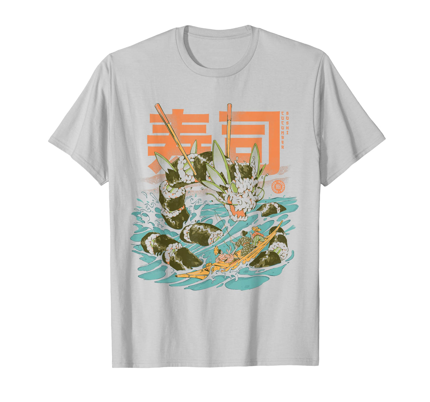Cucumber Sushi Dragon Japanese Food Lovers Anime Dragon T-Shirt