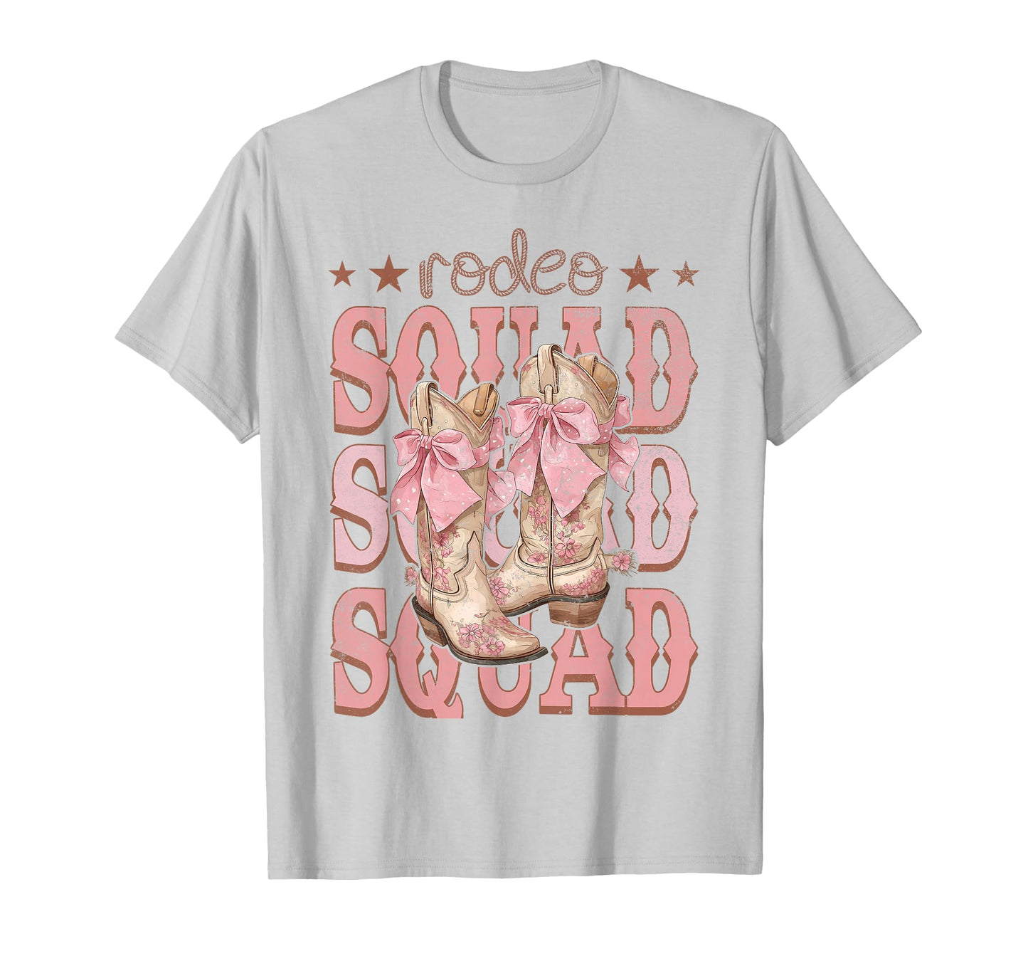 Rodeo Squad Pink Boots Coquette Cow-Girl Birthday Party T-Shirt
