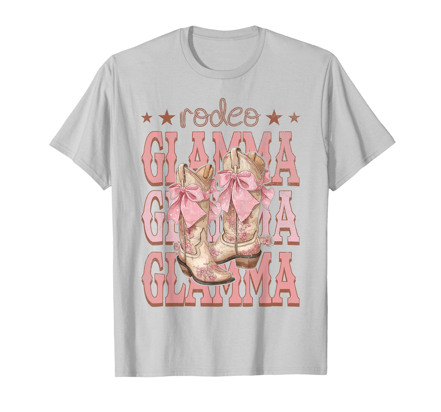 Rodeo Glamma Pink Boots Coquette Cow-Girl Birthday Party T-Shirt