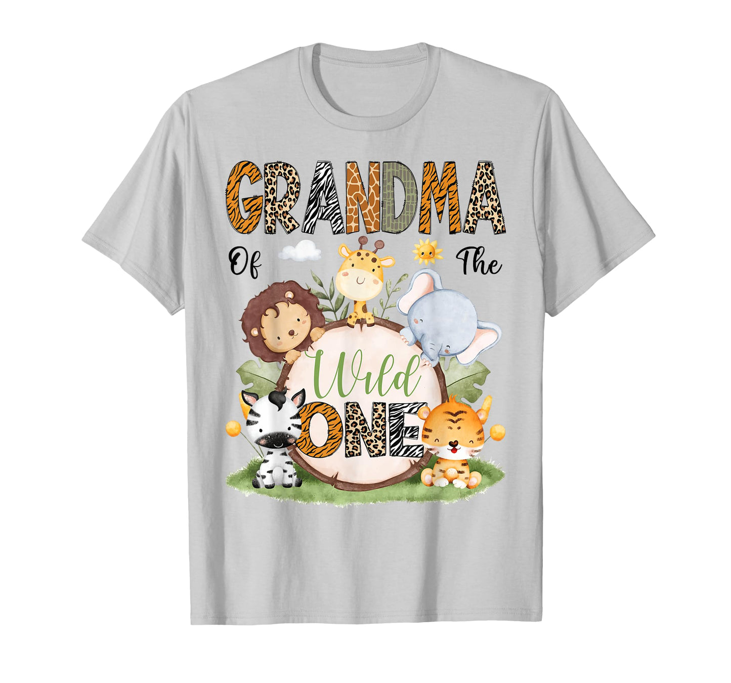 Grandma Of The Wild One 1St Birthday Boy Safari Lover T-Shirt