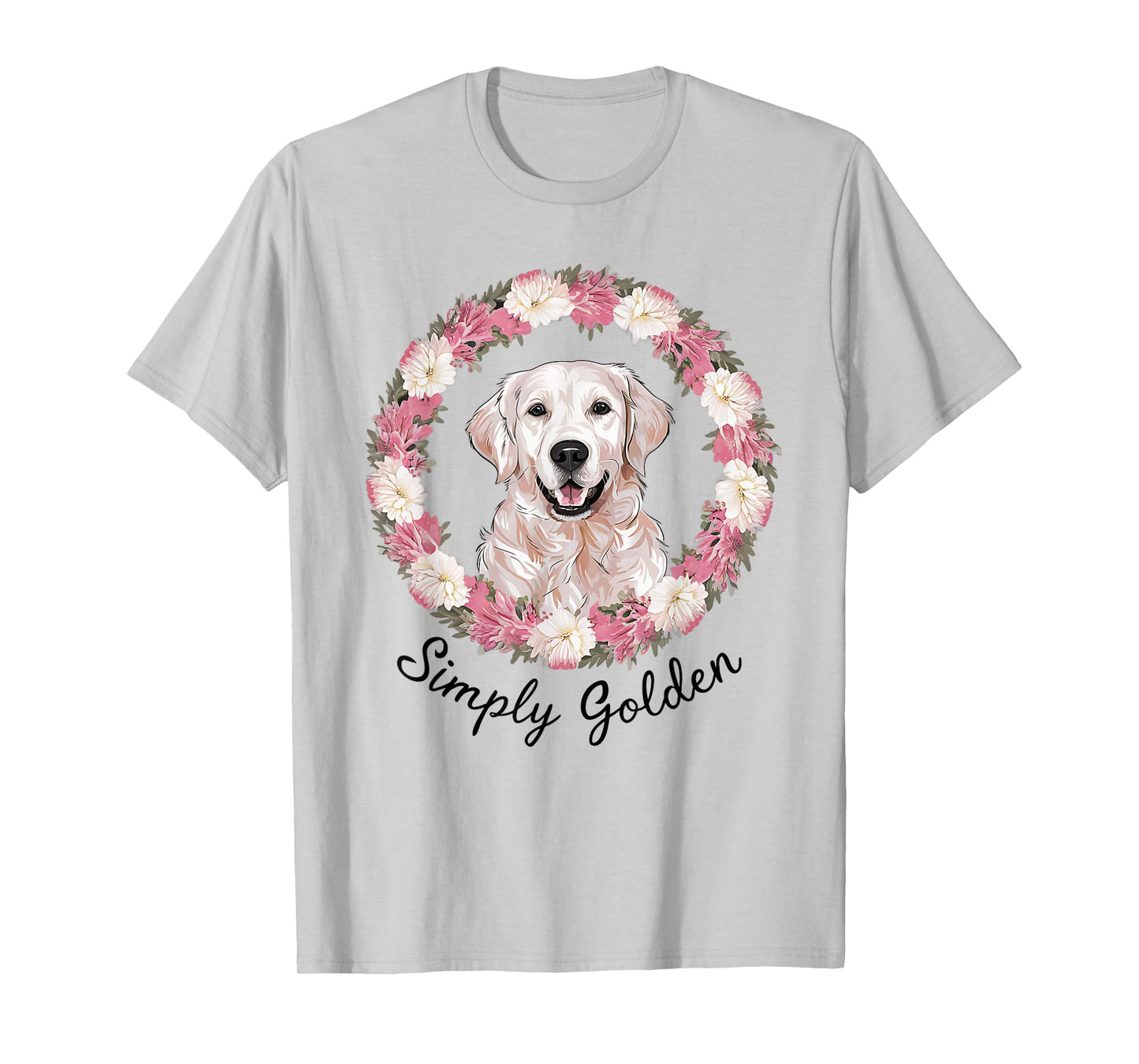 White English Cream Golden Retriever Cute 'Simply Golden' T-Shirt