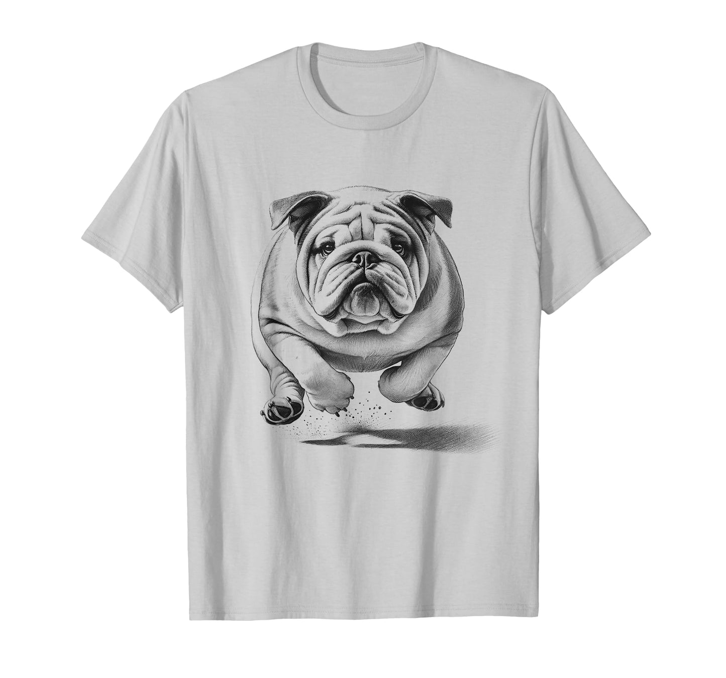 Bulldog Running Dog Design Idea for Men and Women T-Shirt