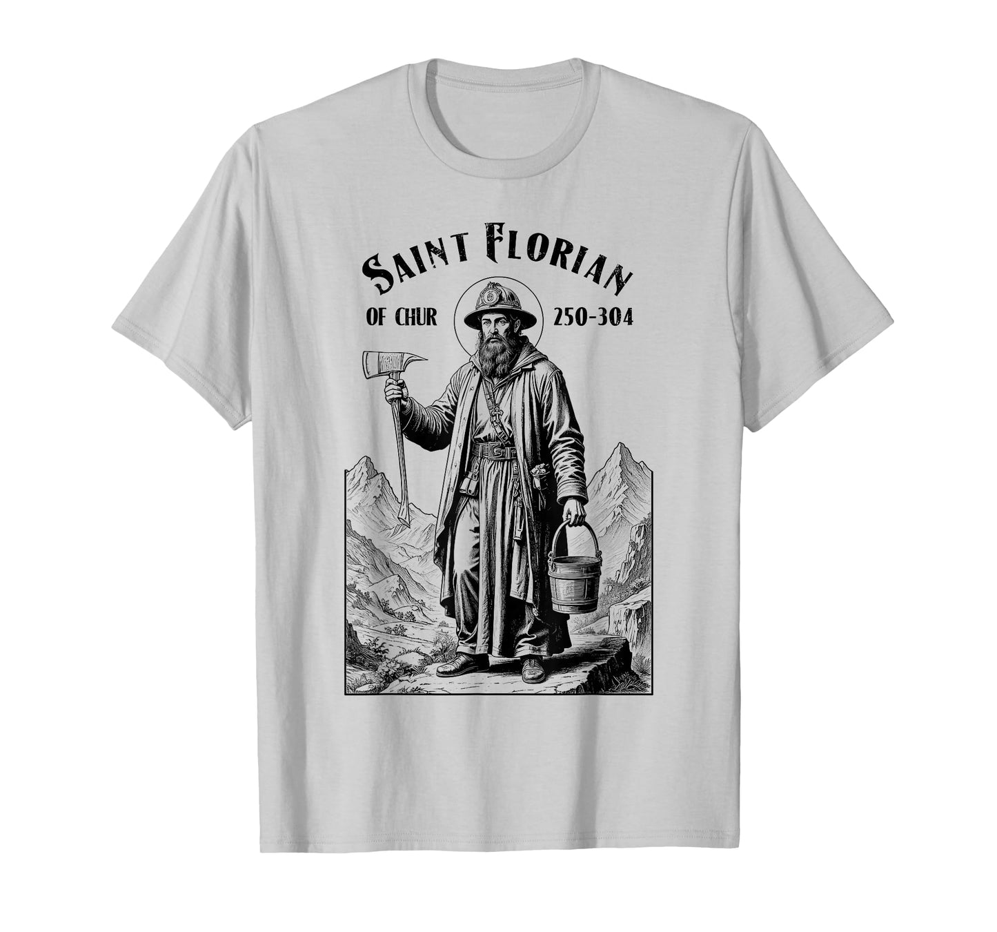 Fireman Fire Fighter Patron Saint Florian Vintage Firemen T-Shirt
