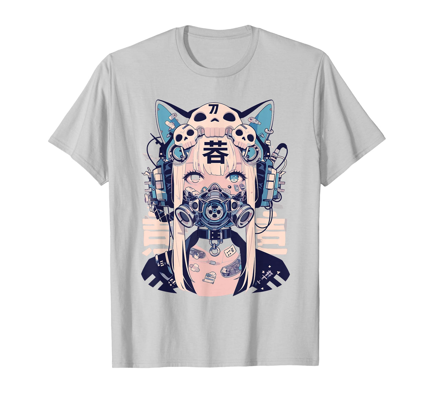 Anime Manga Cyberpunk Aesthetic Techwear Harajuku Cat Girl T-Shirt