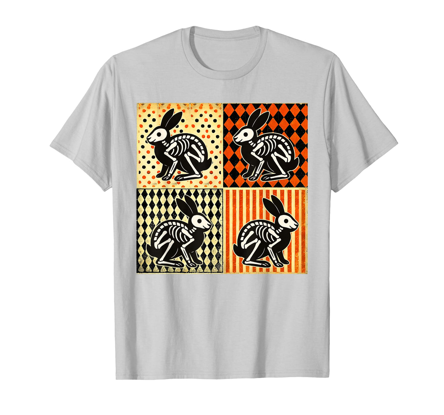 Halloween Vibes Spooky Mama Rabbit Lover Rabbit Skeleton T-Shirt
