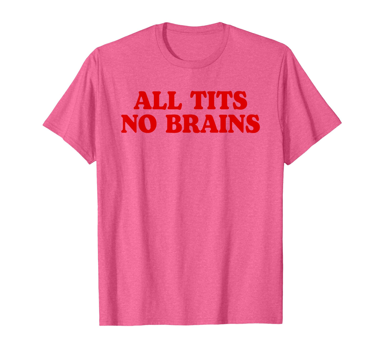 All Tits No Brains Funny Women Girls Sarcastic Saying T-Shirt