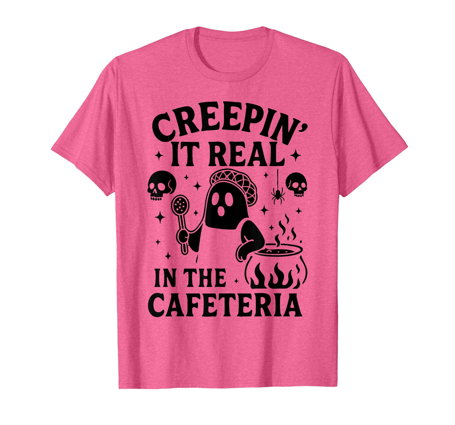Lunch Lady Halloween Creepin' It Real School Cafeteria T-Shirt