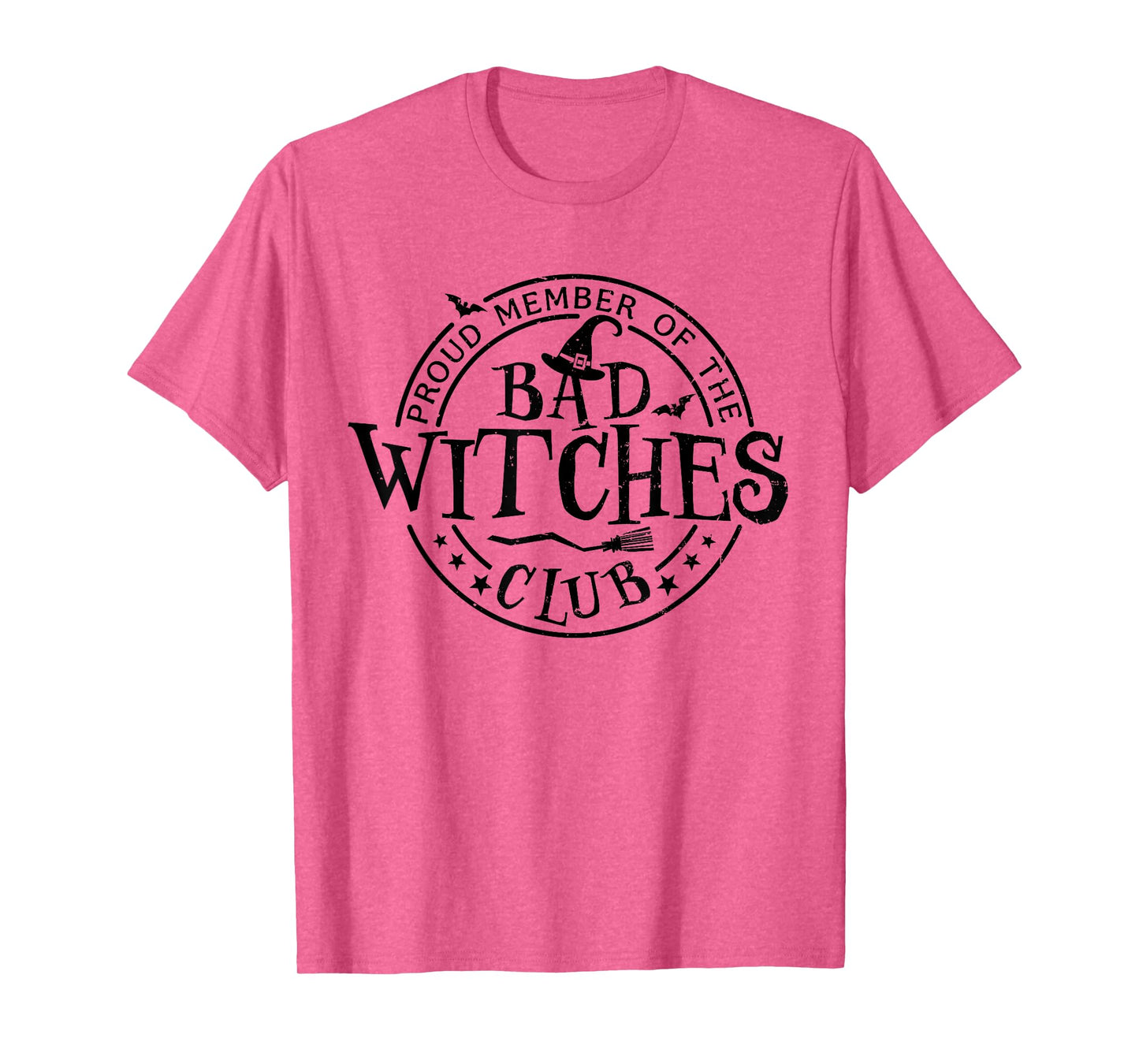 Retro Halloween Bad Witches Club Matching Funny Witch Women T-Shirt