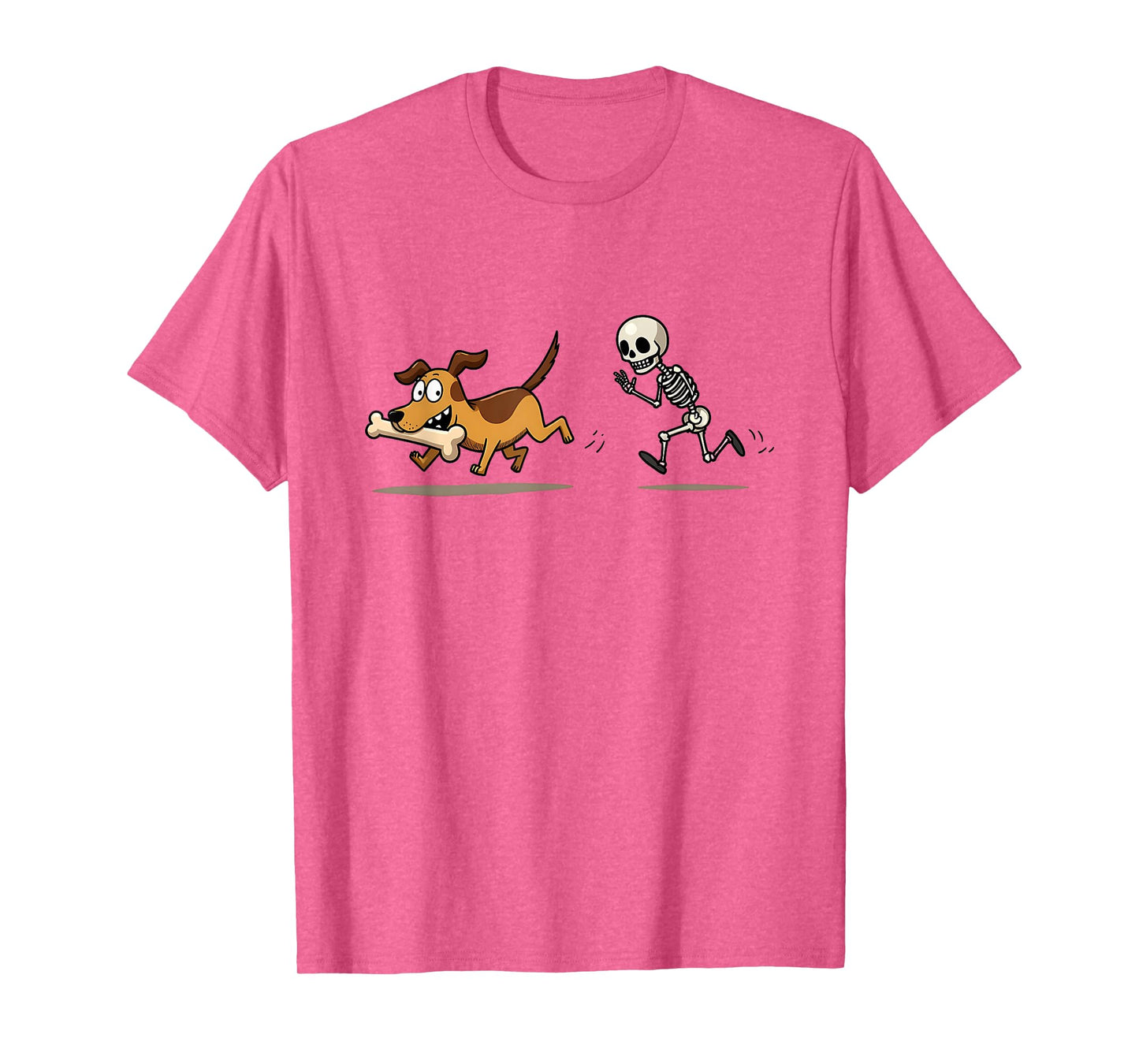 Hilarious Dog Stealing a Bone from a Skeleton T-Shirt