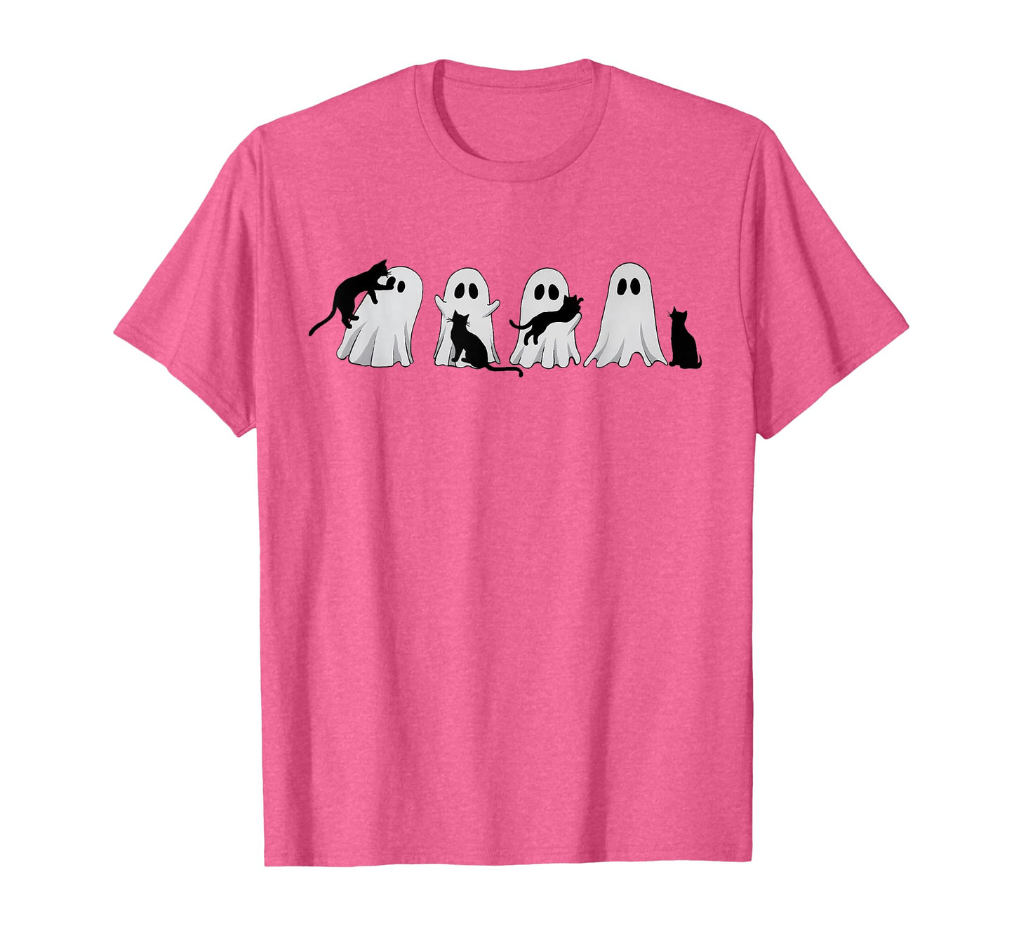 Cute Ghost Cat Halloween Outfit Costumes Cat Lover Spooky Men Women Kids T-Shirt