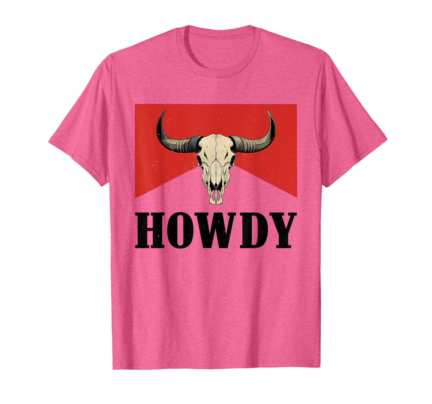 Country Graphic Bull Skull Cowboy Western Howdy Name Vintage T-Shirt