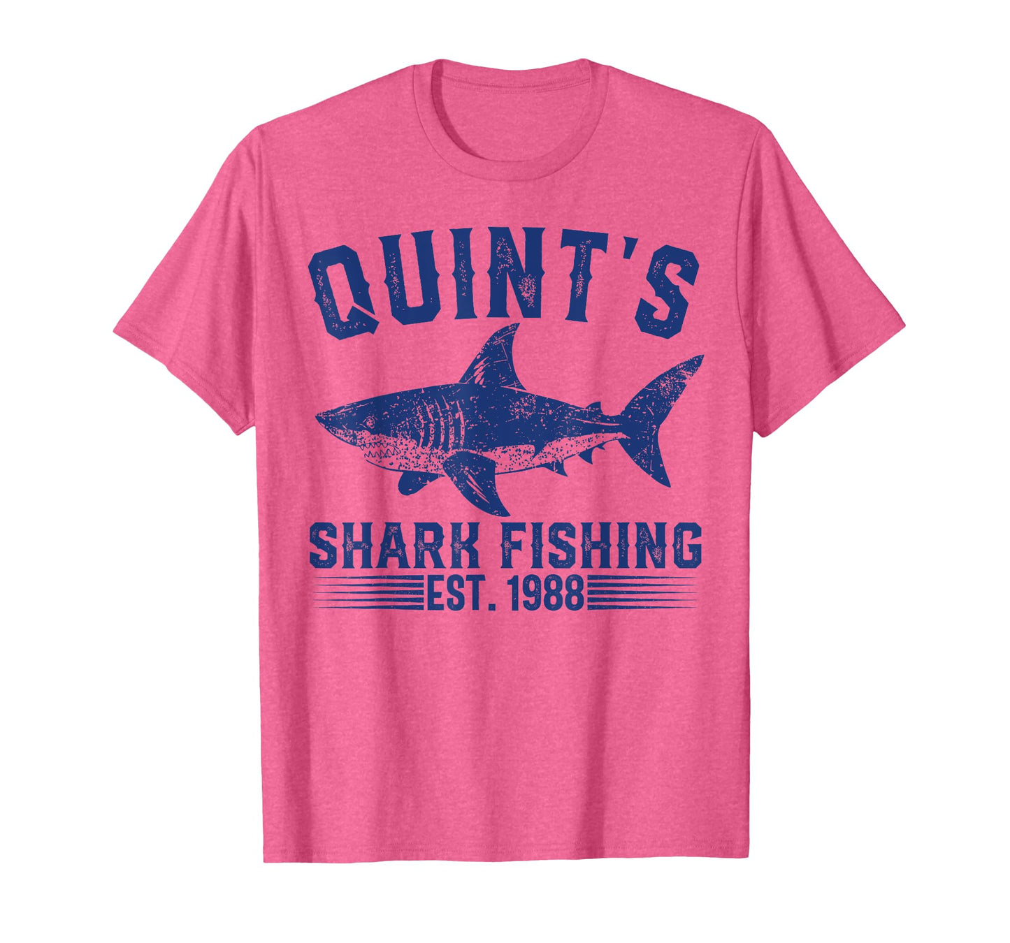 Vintage Quint's Shark Fishing 1988 Retro Fisher Birthday T-Shirt