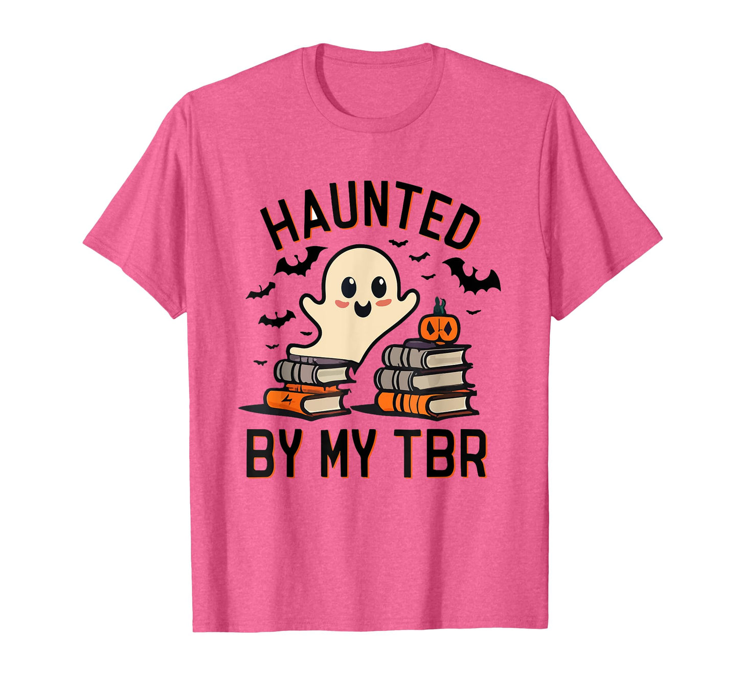 Funny Haunted by My TBR Boo Halloween Book T-Shirt