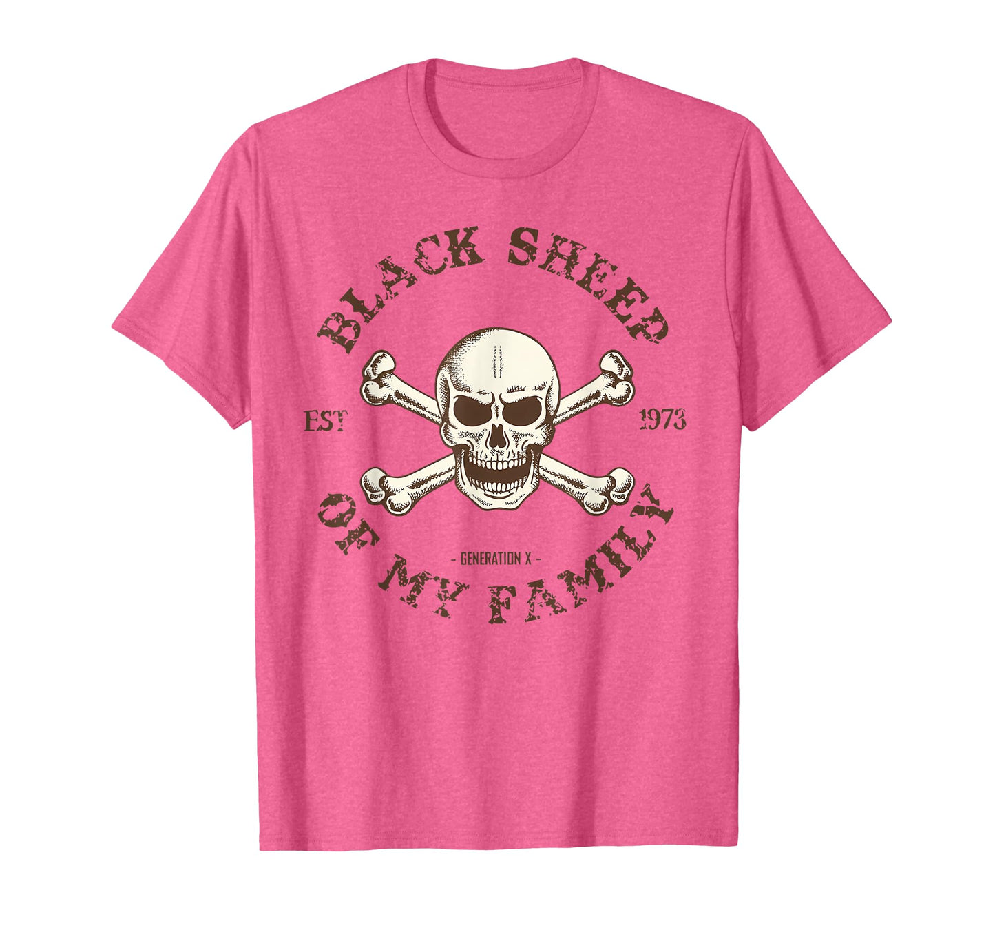 Skeleton 1973 Black Sheep Of My Family Funny Gen X T-Shirt