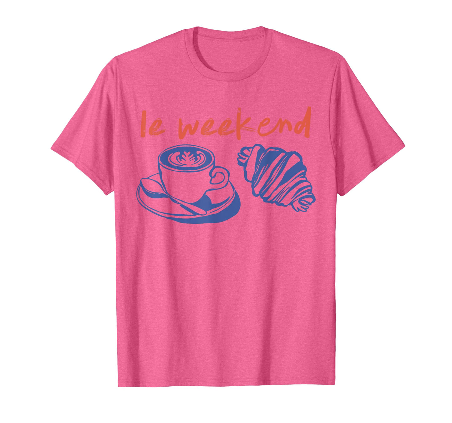 Retro Vintage Le Weekend Coffee Club Croissant Lovers Pastry T-Shirt