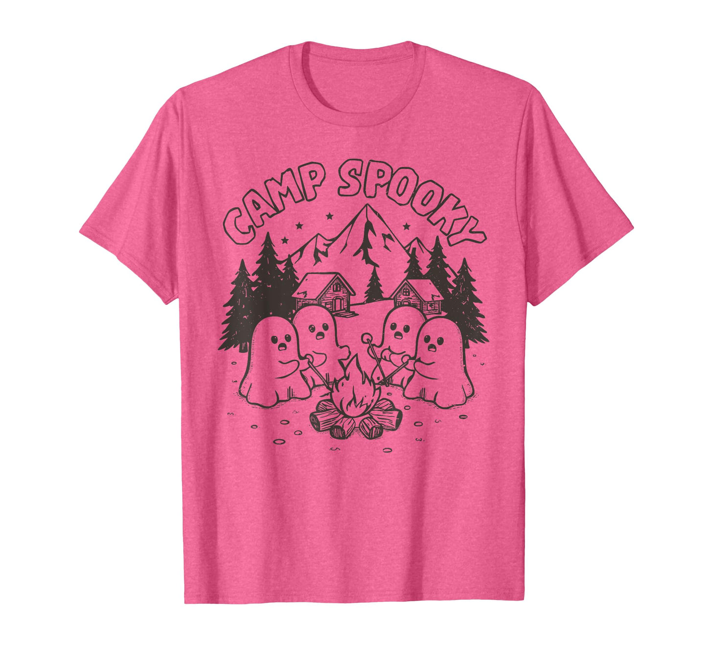 Camp Spooky Summerween Summer Halloween Cute Ghost T-Shirt
