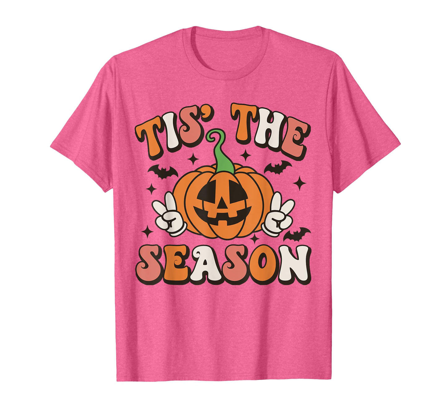 Tis The Season Retro Pumpkin Halloween Fall Men Women Kids T-Shirt