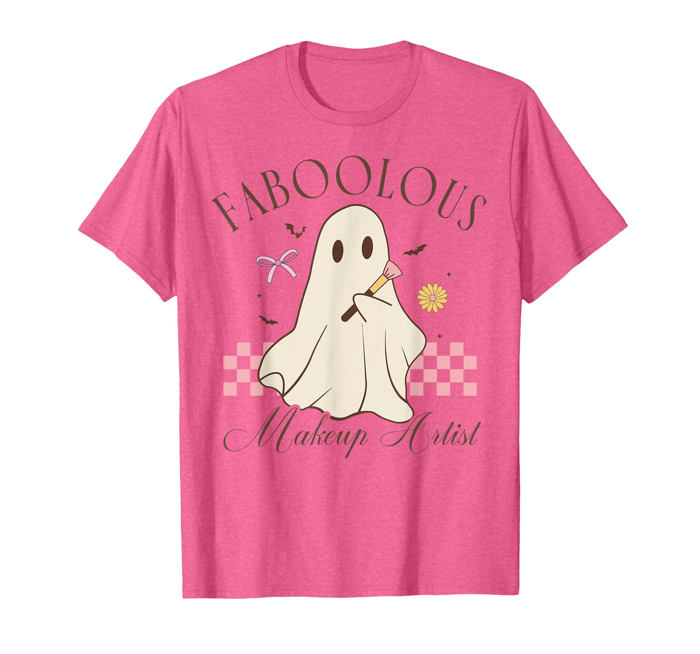 Faboolous Makeup Artist Cosmetologist Cute Ghost Halloween T-Shirt