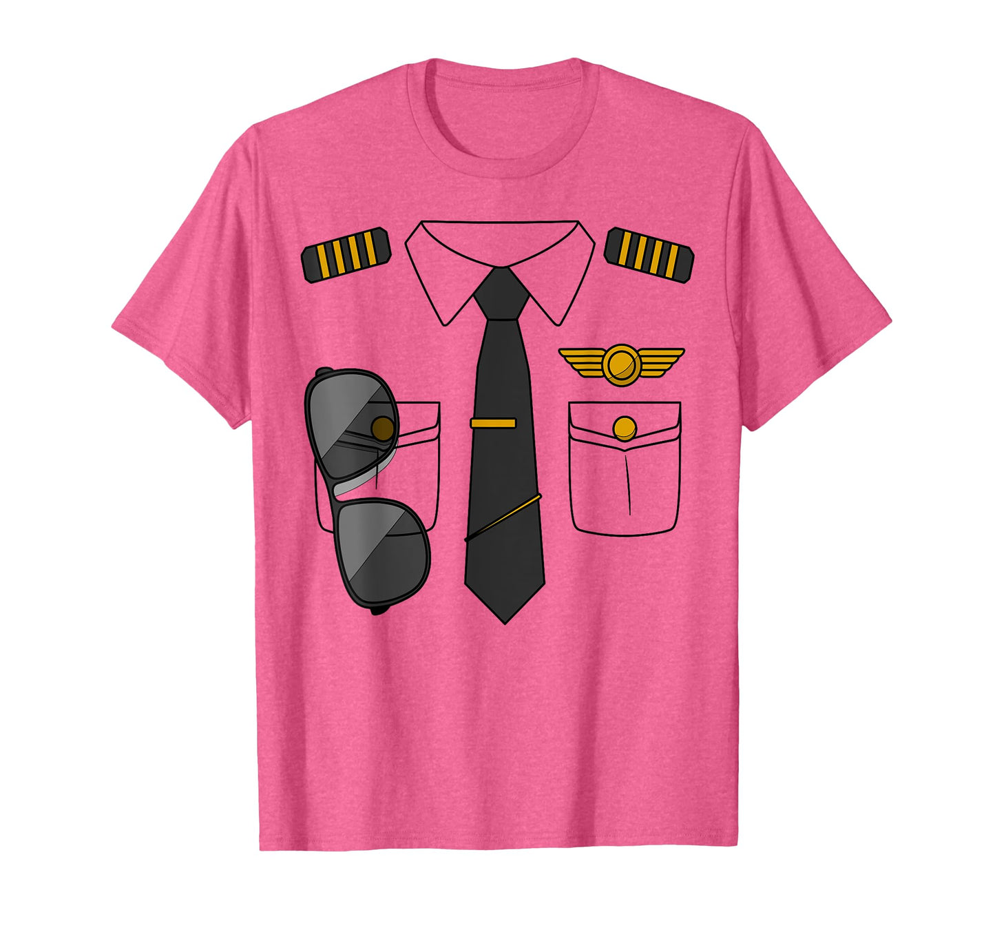 Airline Pilot Costume Kids Dress Up Airplane Halloween T-Shirt