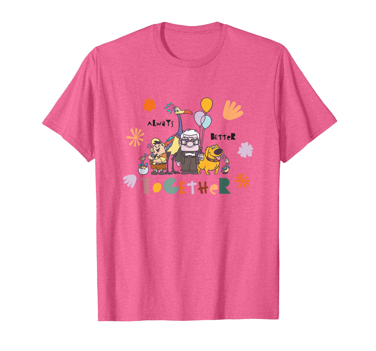 Disney Pixar Up Always Better Together Cute Group Shot Logo T-Shirt