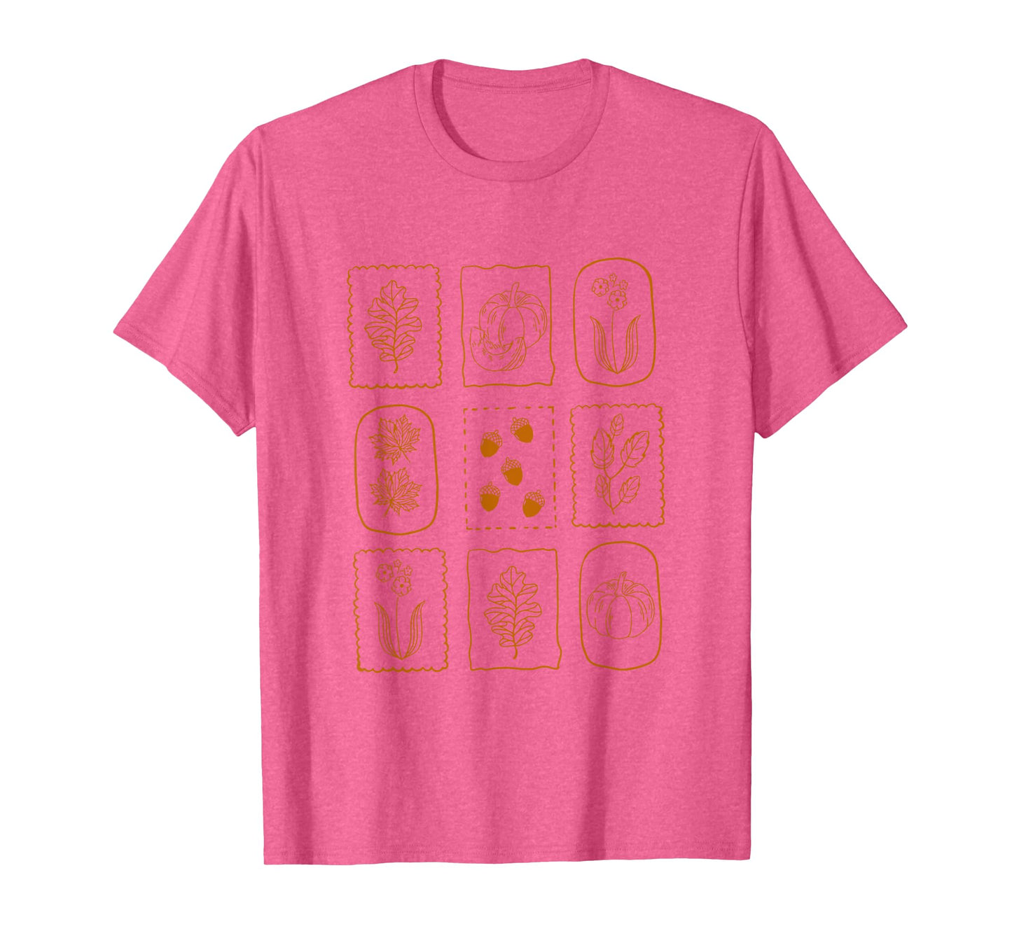 Retro Funny Fall Autumn Pumpkin Wildflower Cute Cozy Season T-Shirt