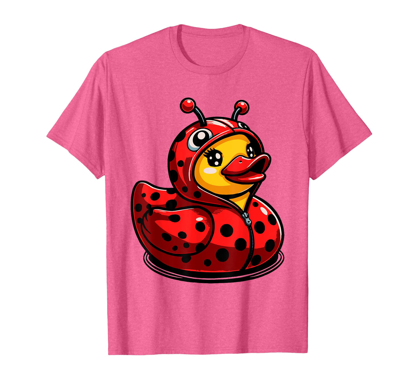 Ladybugs Ducks Ladybug Duck Lady Beetles Duckling T-Shirt - Unisex-Kids, Grey, Small, Short Sleeve, Cartoon, Halloween
