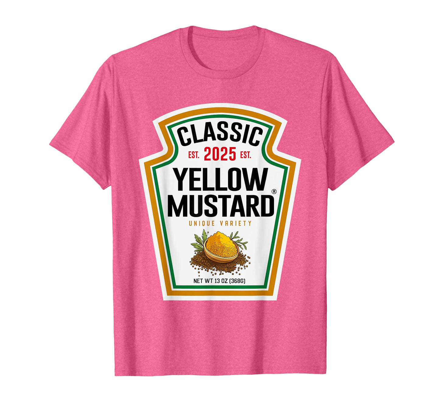 Yellow Mustard DIY Halloween Costume Matching Group Mustard T-Shirt