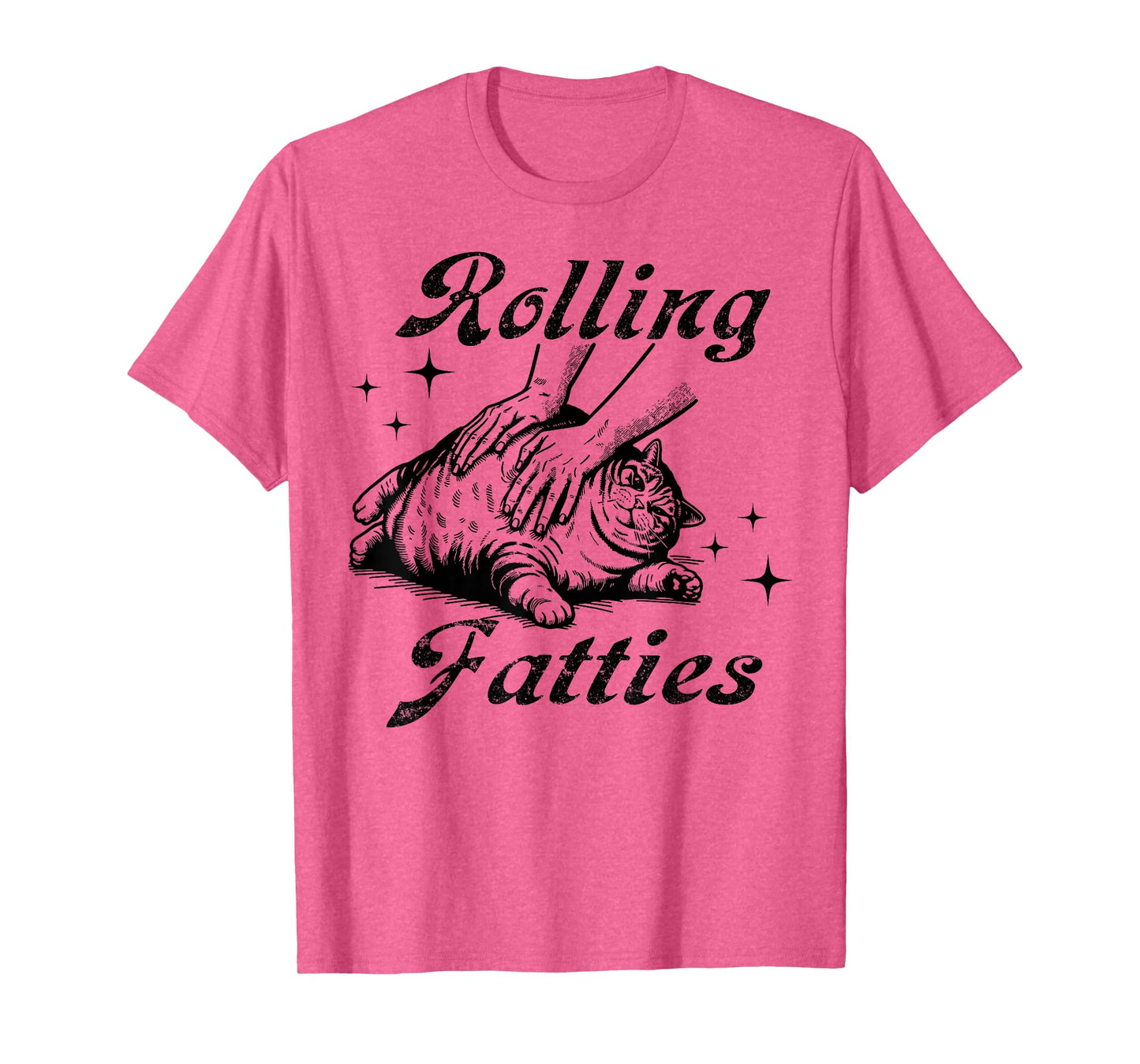 Rolling Fatties Cat Funny Cute Cat Lover Kitten Owner T-Shirt for Men Women Girls Kids