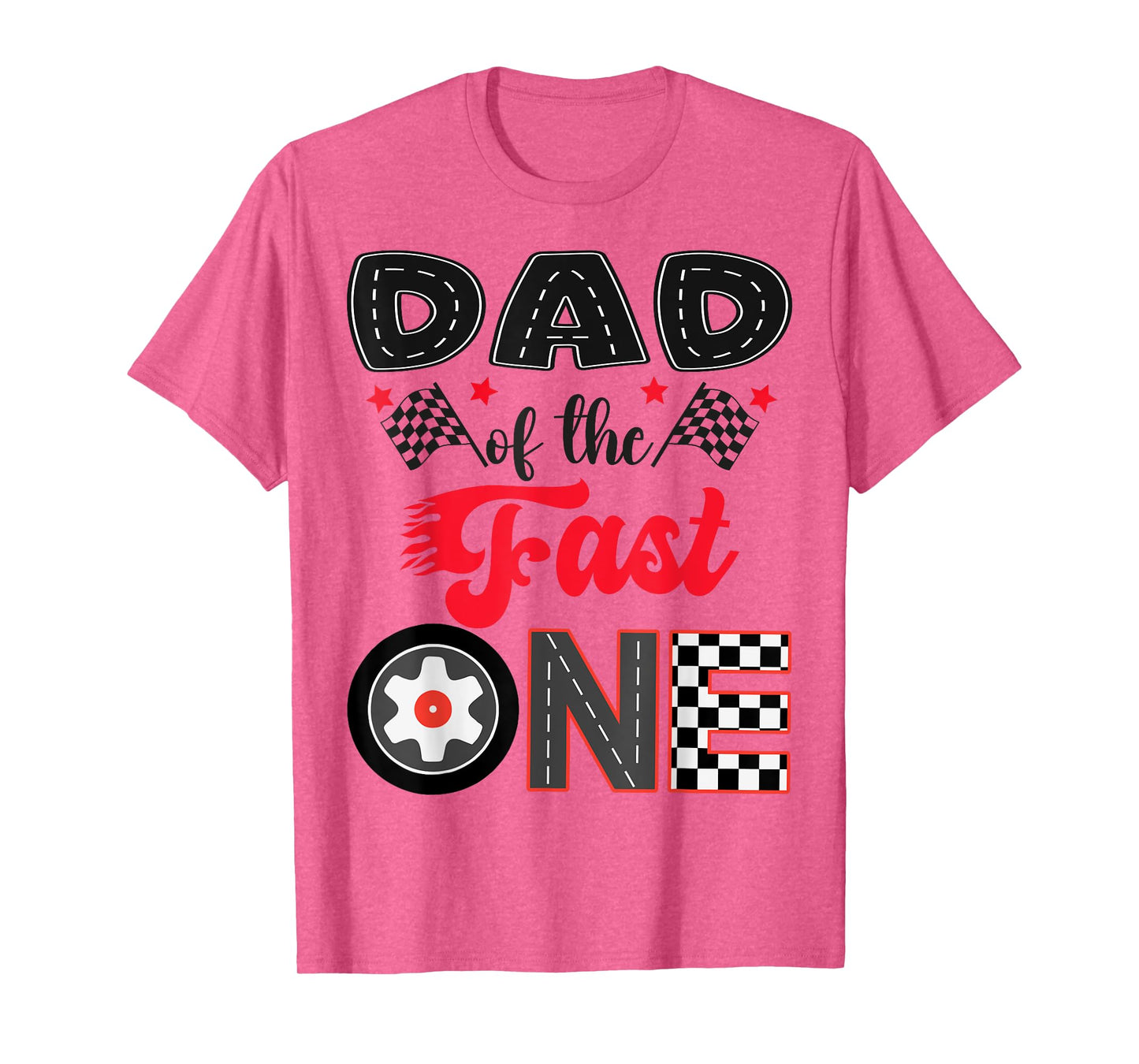 Dad Of The Fast One Car Racing Dad 1St Birthday Boy T-Shirt