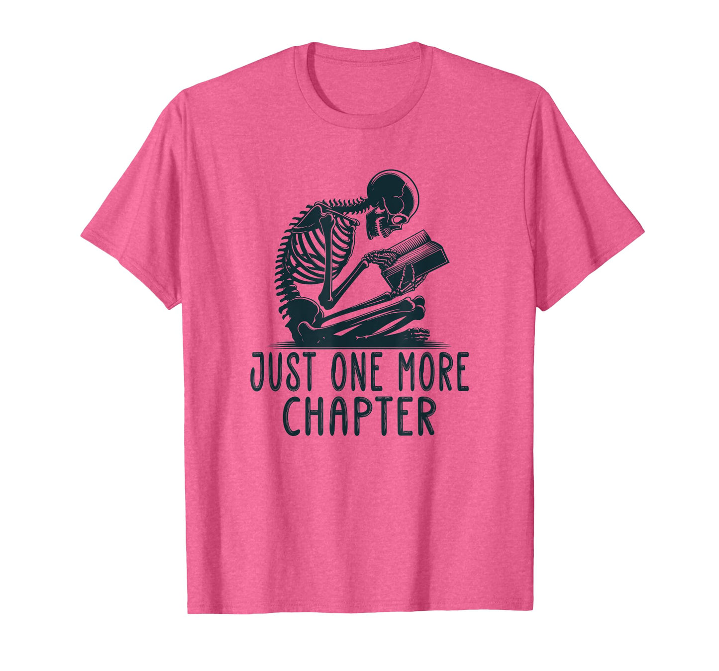Gothic Skeleton Reading Book Artwork - Just One More Chapter T-Shirt