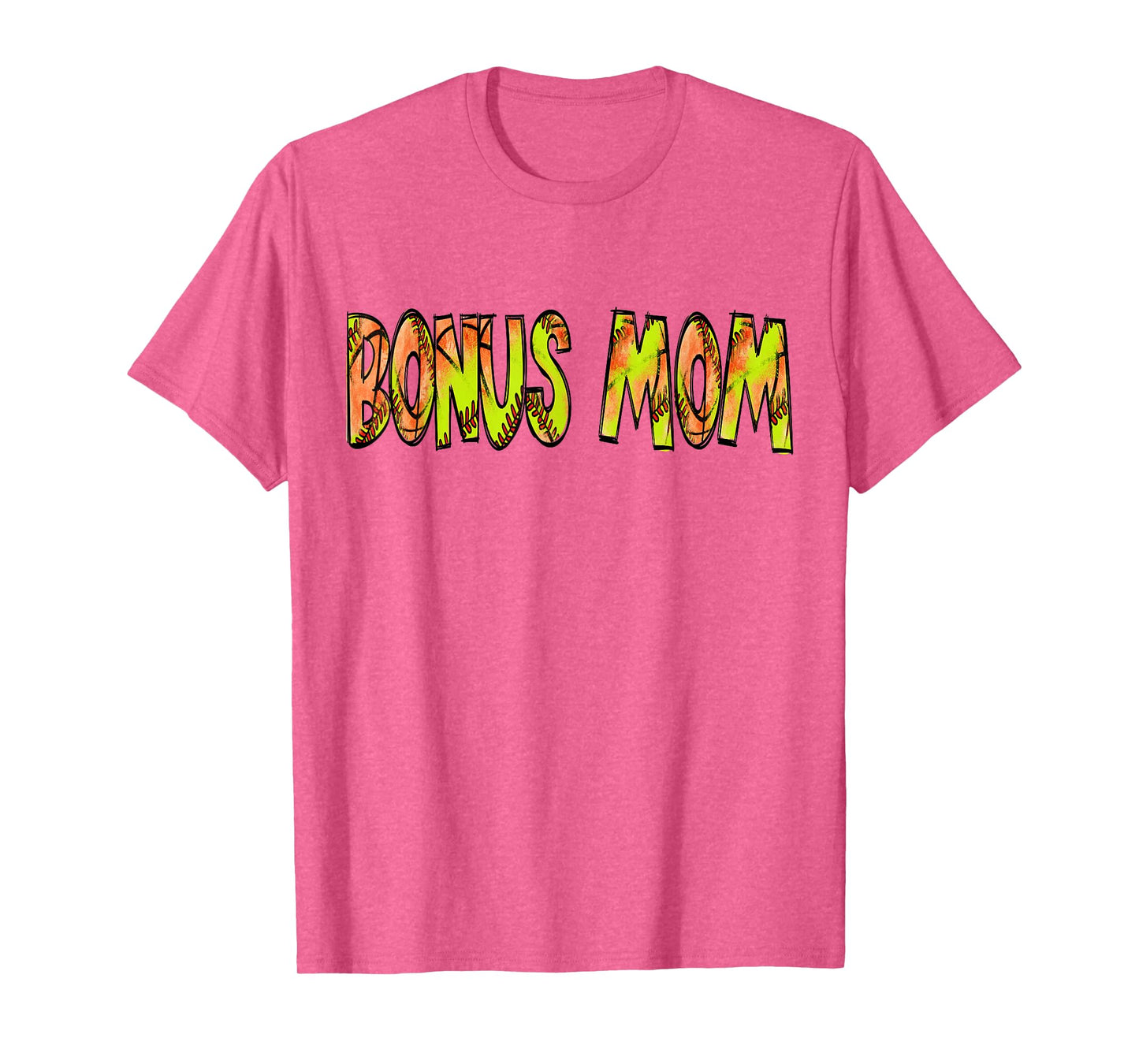 Bonus Mom Of Both Half Basketball Softball Birthday Boy T-Shirt