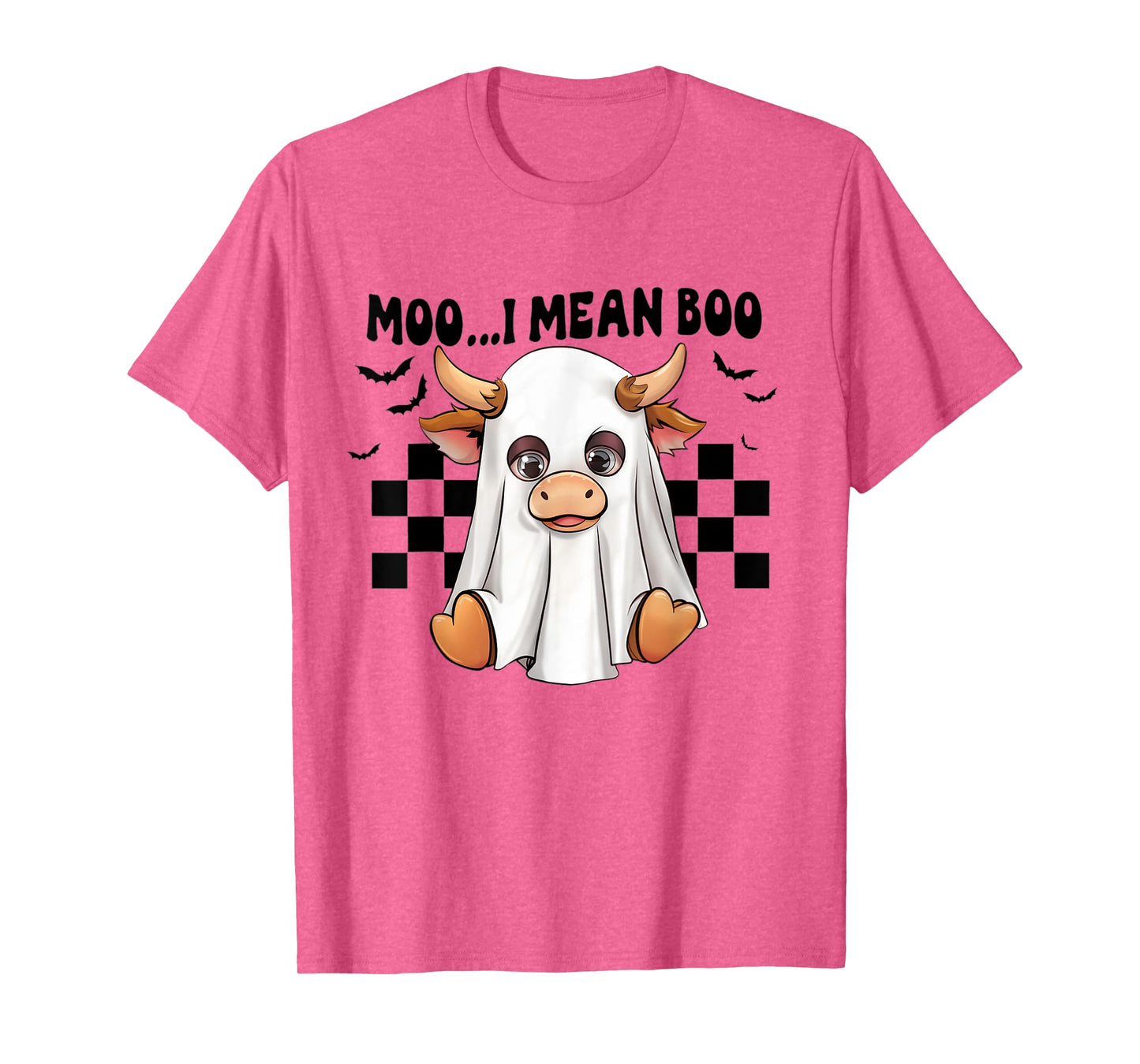Moo I Mean Boo Ghost Cow Funny Halloween Costume Cow Lover T-Shirt