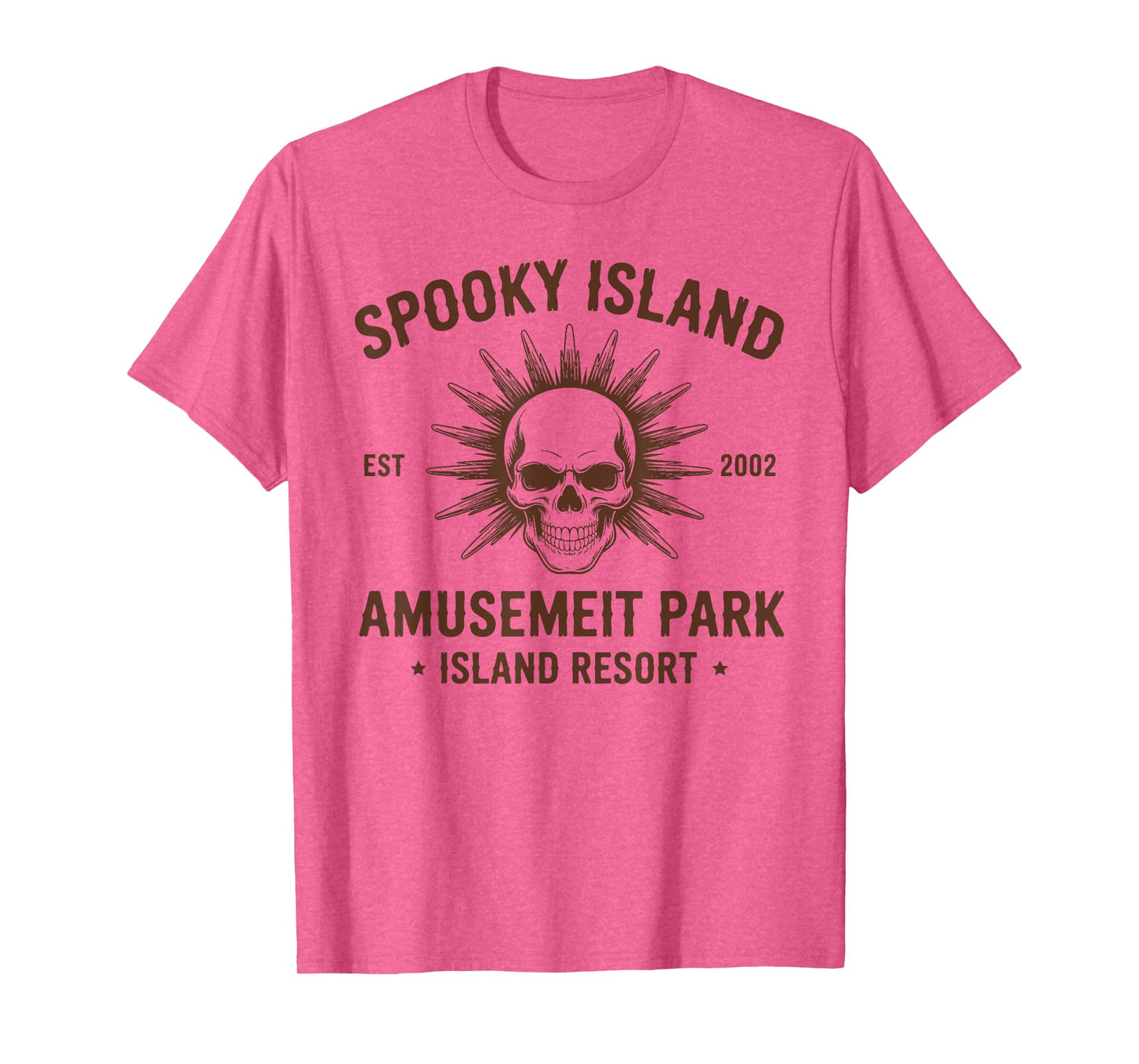 Spooky Island Retro Halloween Skull 90s Halloween Summerween T-Shirt