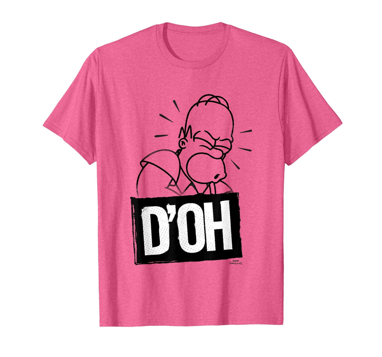 The Simpsons Homer Iconic Phrase D'OH Artline Chest Logo T-Shirt