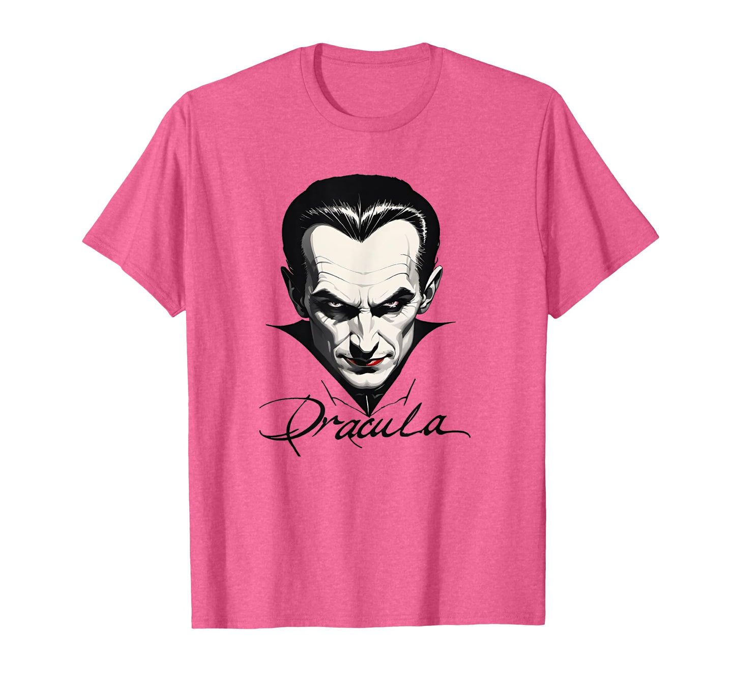 Bram Stoker Vampire Novel Character Dracula Portrait and Signature T-Shirt