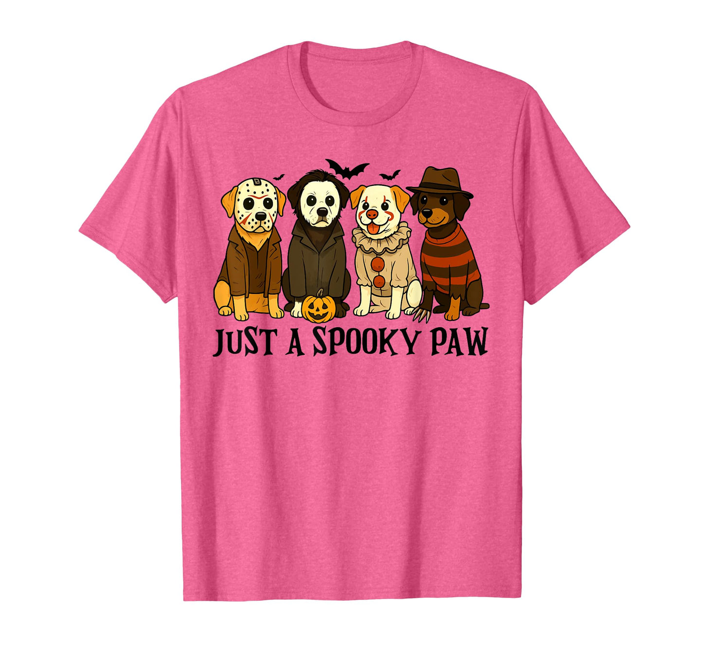 Just a Spooky Paw Funny Dog Halloween Costume for Horror Fan T-Shirt