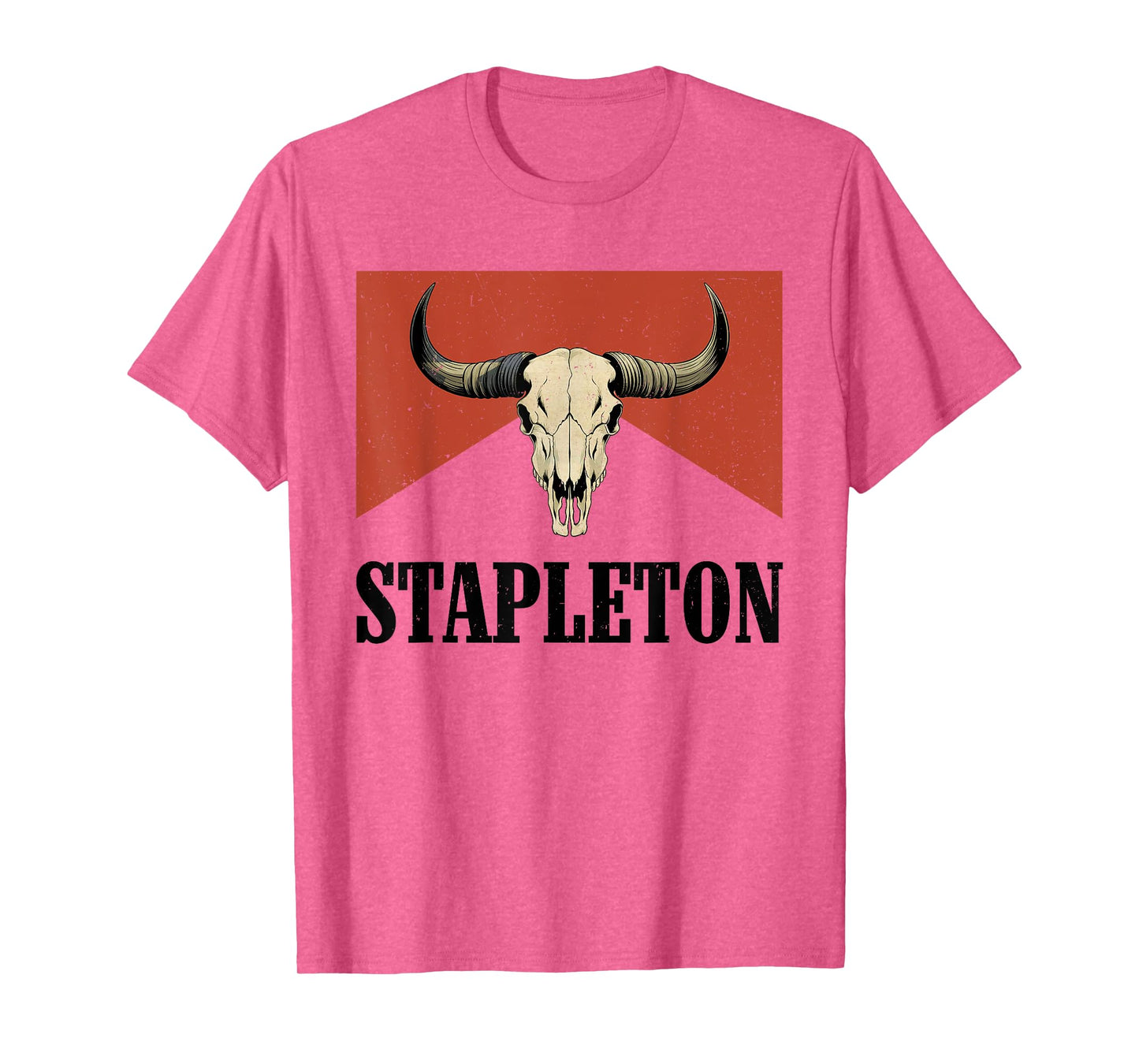 Vintage Stapleton Name Bull Skull Country Cowboy Western T-Shirt
