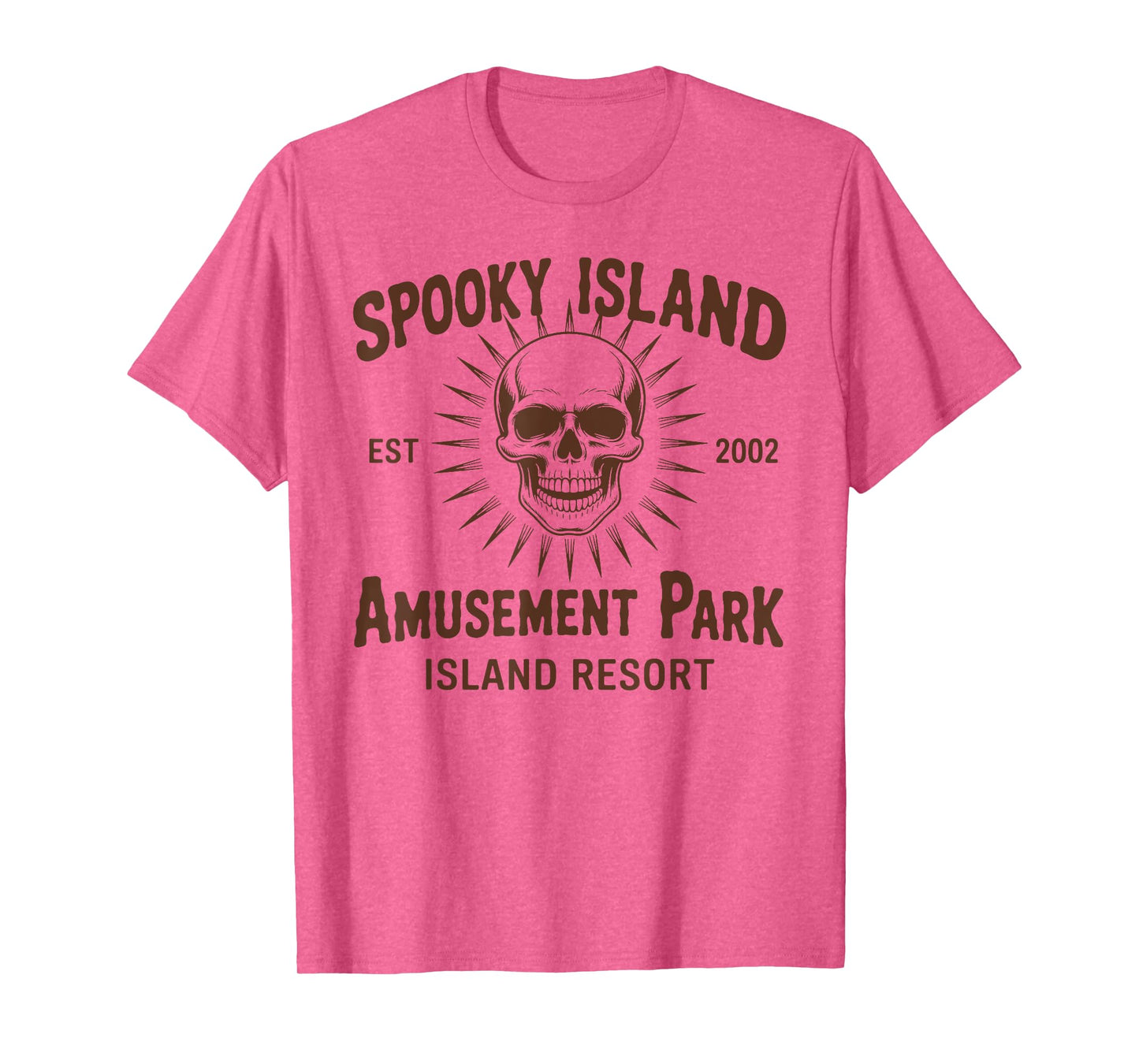Spooky Island Retro Halloween Skull 90s Halloween Summerween T-Shirt