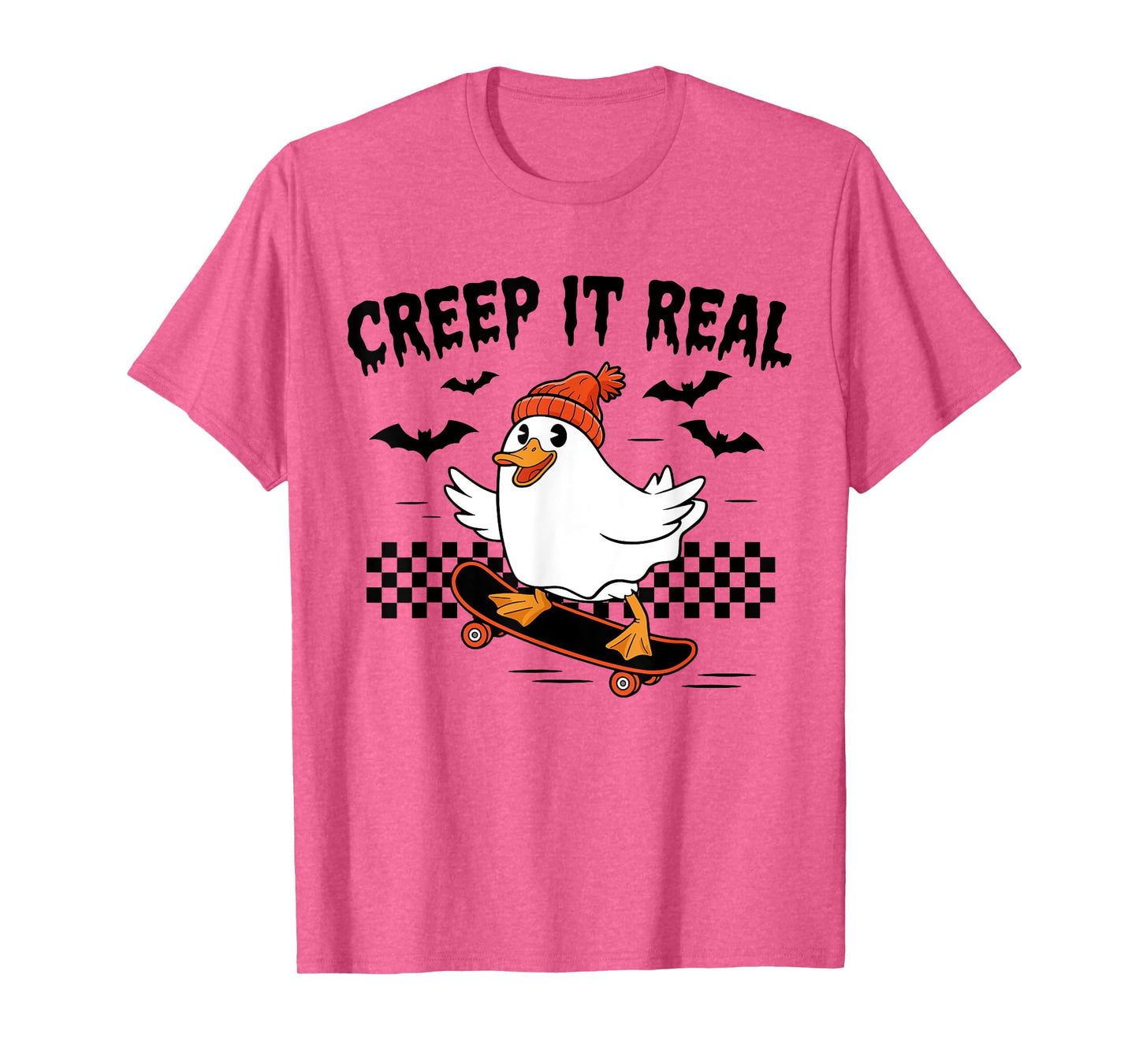 Retro Creep It Real Funny Silly Goose Spooky Ghost Halloween T-Shirt