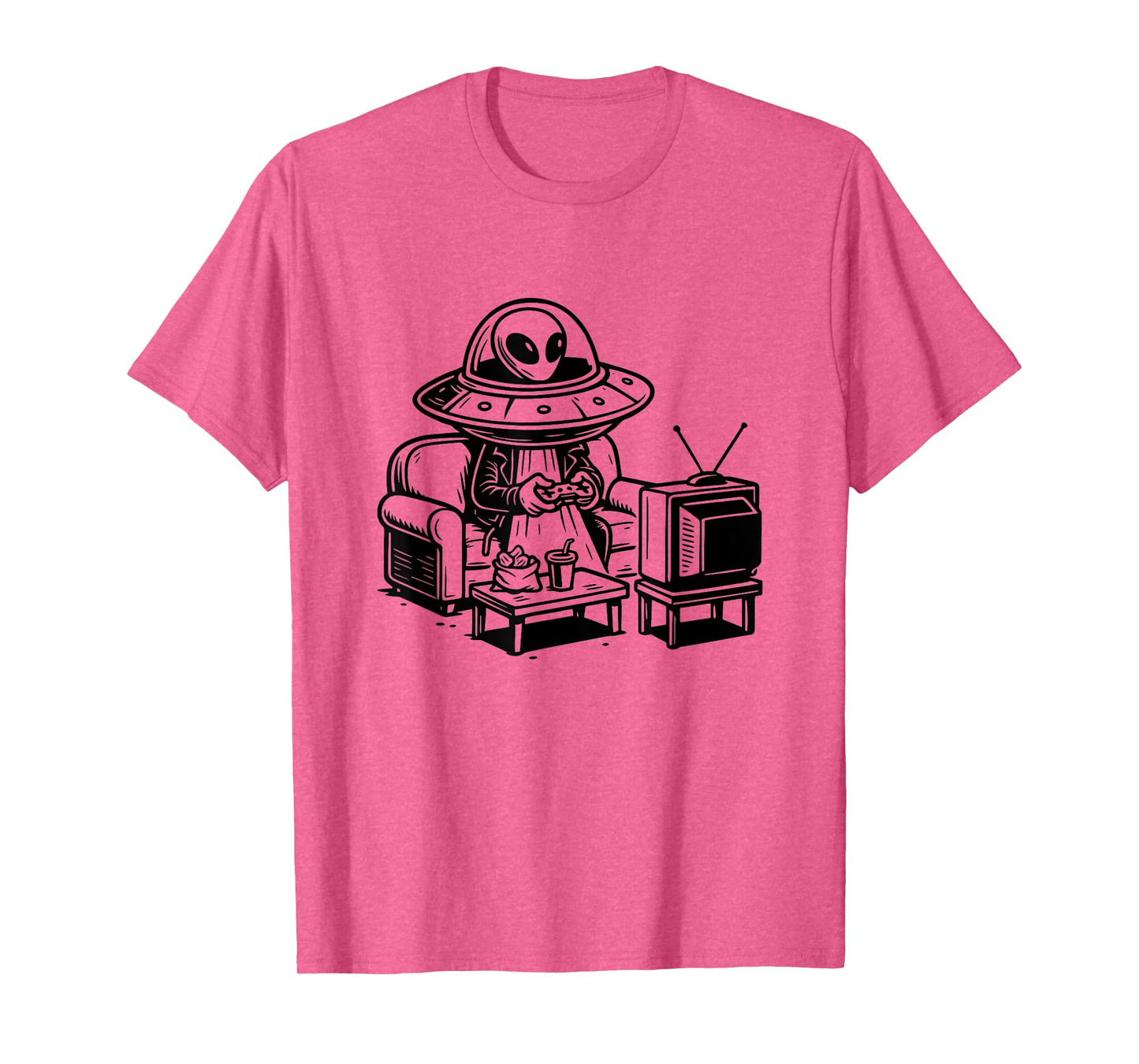 Funny Alien Design for Gamer Couch Gaming UFO T-Shirt