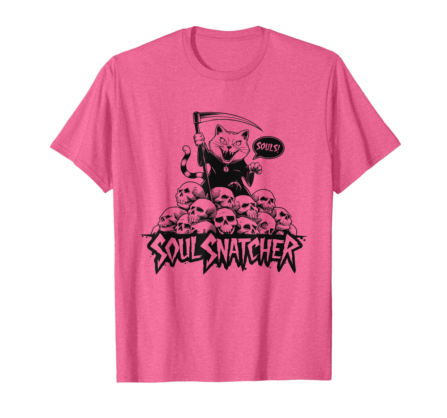 Soul Snatcher Cat Collects Souls Halloween Men Women T-Shirt