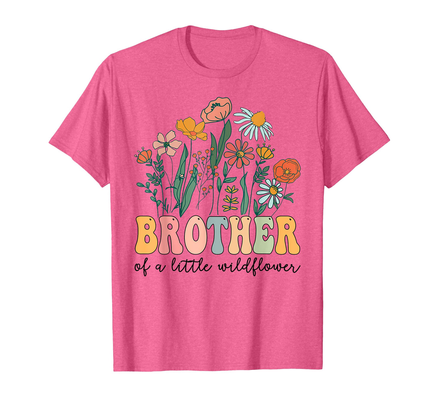 Brother Of The Little Wildflower Birthday Party Baby Shower T-Shirt