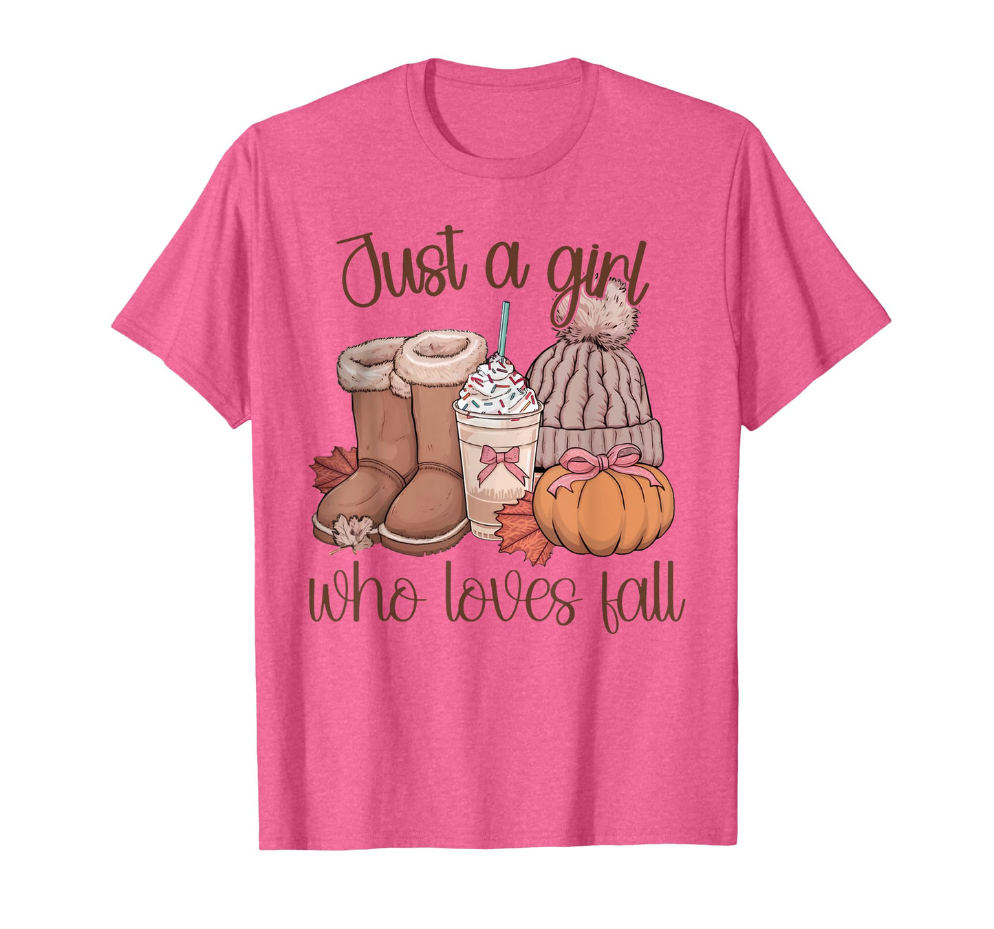 Just A Girl Who Loves Fall Pumpkin Spice Autumn Cozy Season T-Shirt